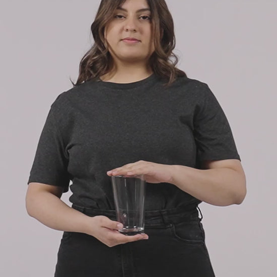 Woman holding Shaker Pint Glass (16 oz).mp4